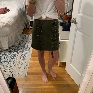 LF lace up skirt